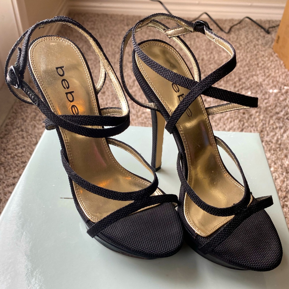 Black platform heel